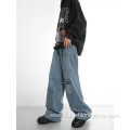 Customized Loose Fit Baggy Cargo Jeans Pants